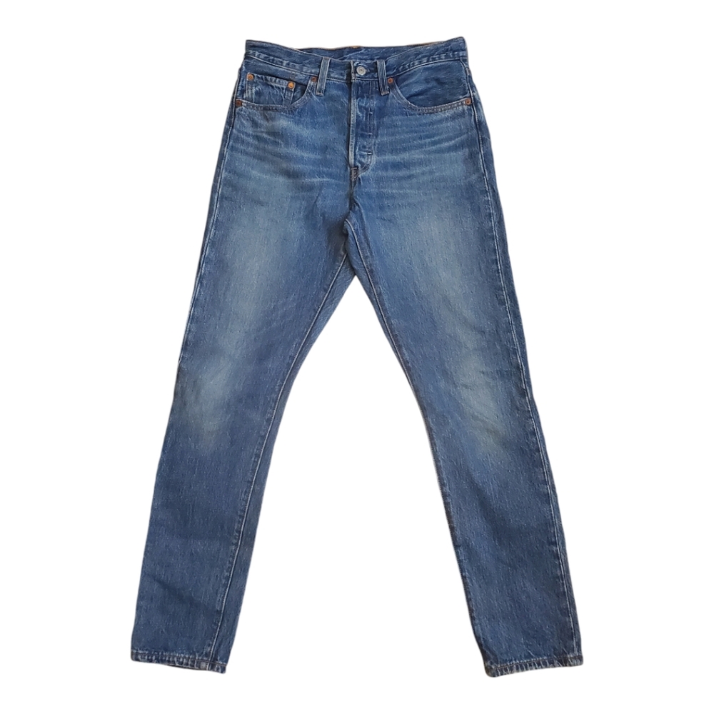 Levi's 501 S Women's Jeans Size 27/30 Blue Distressed Denim Skinny Pants